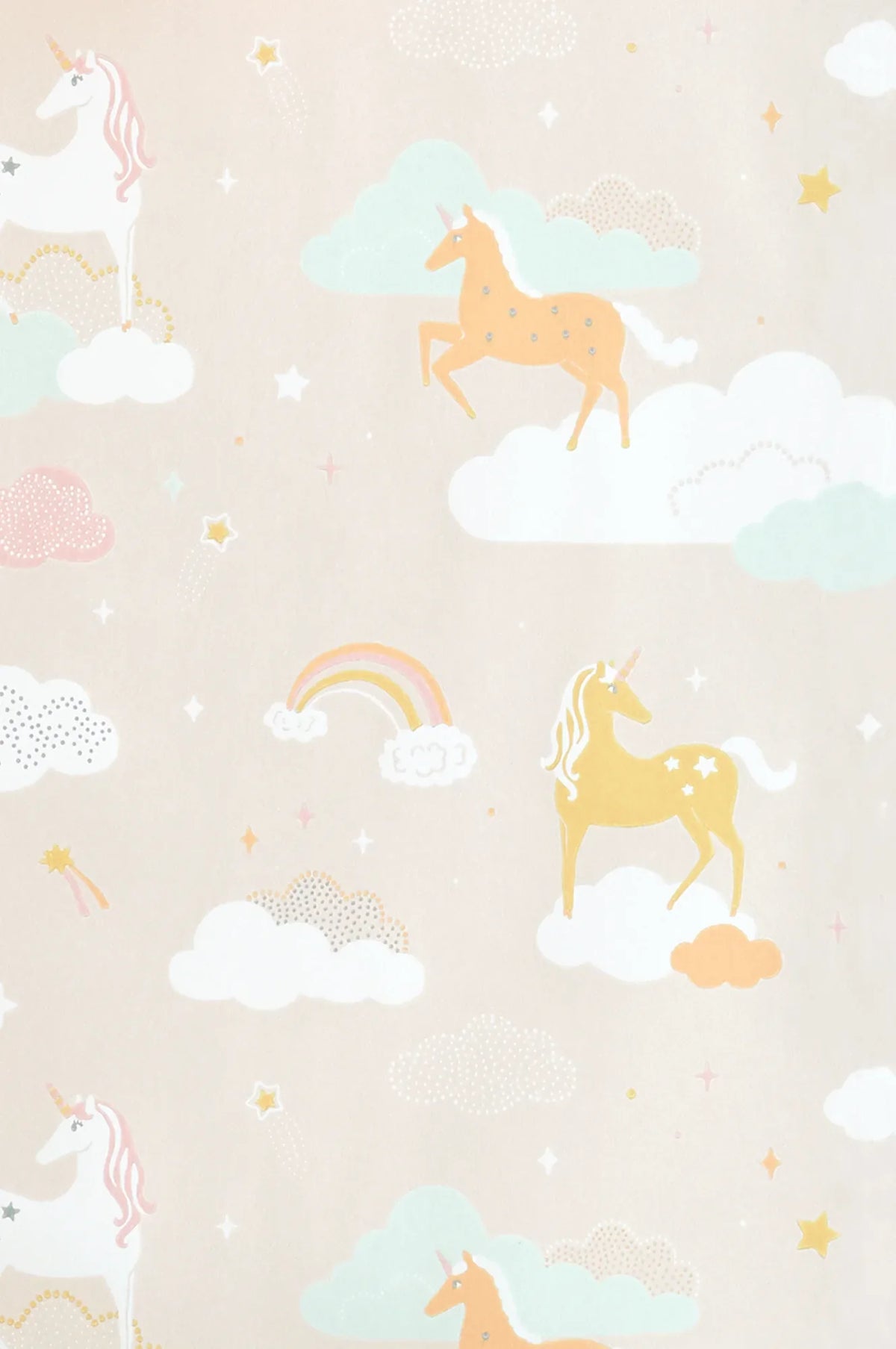 Majvillan Rainbow treasures lovely pastel pink behang sfeerbeeld kinderkamer detail