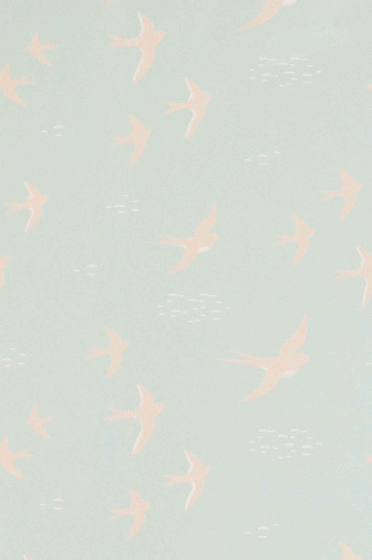 Majvillan Follow the wind dusty turquoise behang sfeerbeeld kinderkamer detail