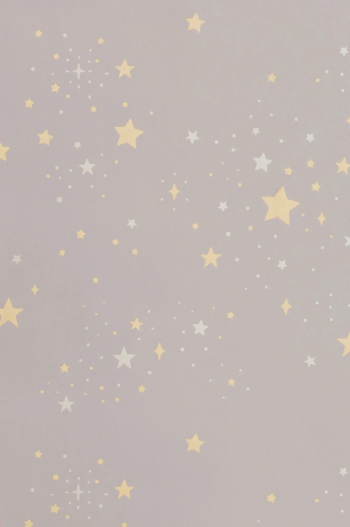 Majvillan Twinkle dusty lilac behang sfeerbeeld kinderkamer detail