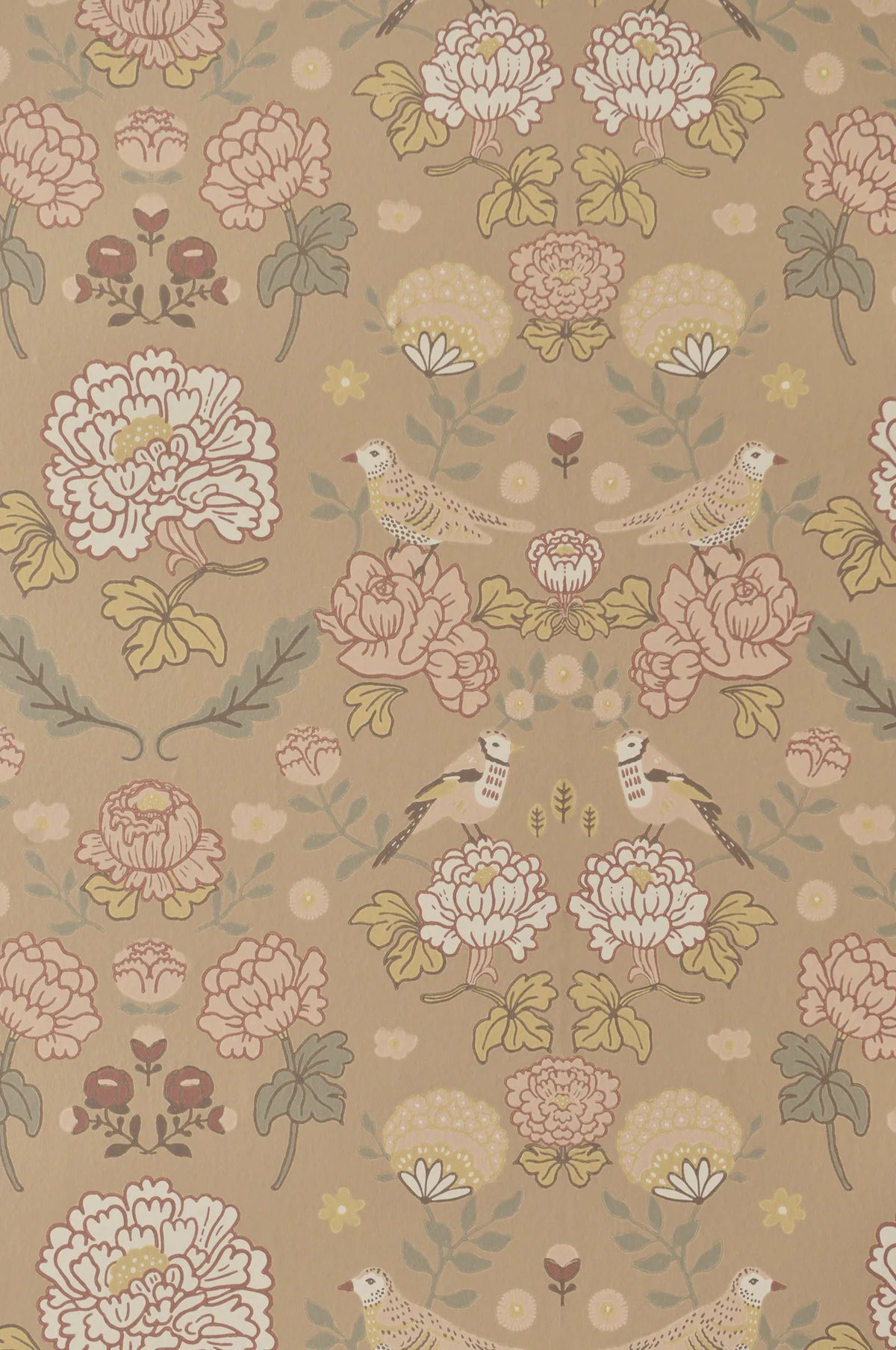 Majvillan June honey beige behang sfeerbeeld kinderkamer detail