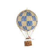 Luchtballon Floating The Skies blauw geruit - 13 cm — vooraanzicht