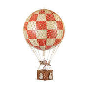 Luchtballon Royal Aero rood geruit - 56 cm — vooraanzicht