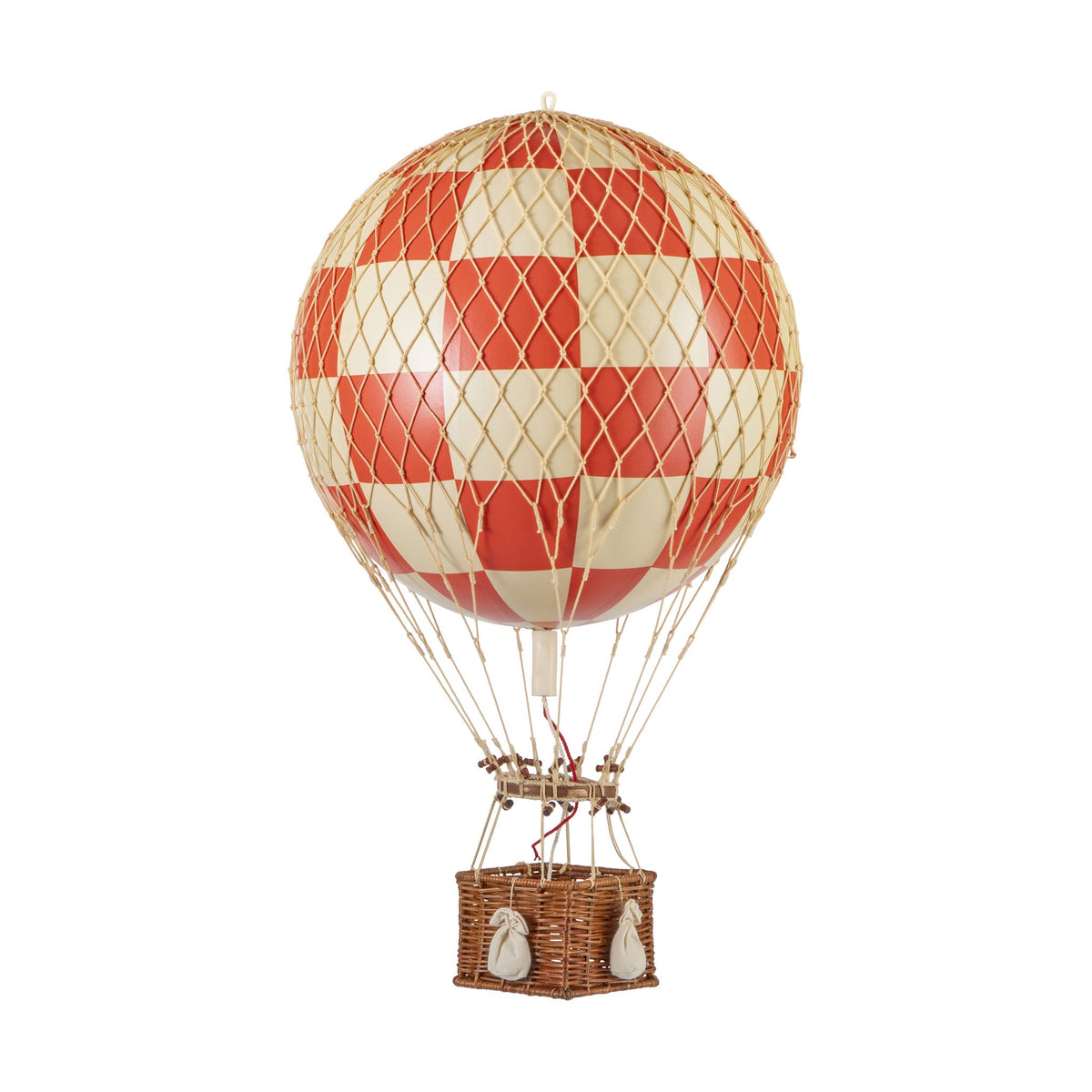 Luchtballon Royal Aero rood geruit - 56 cm — vooraanzicht