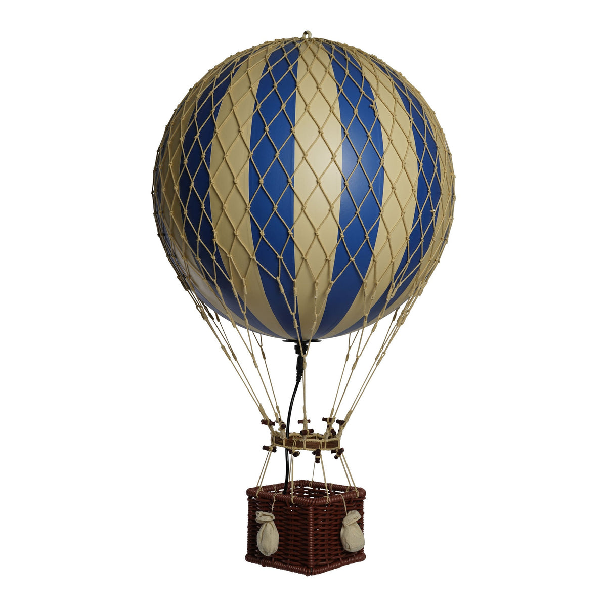 Luchtballon met lampje Royal Aero blauw - 56 cm — vooraanzicht
