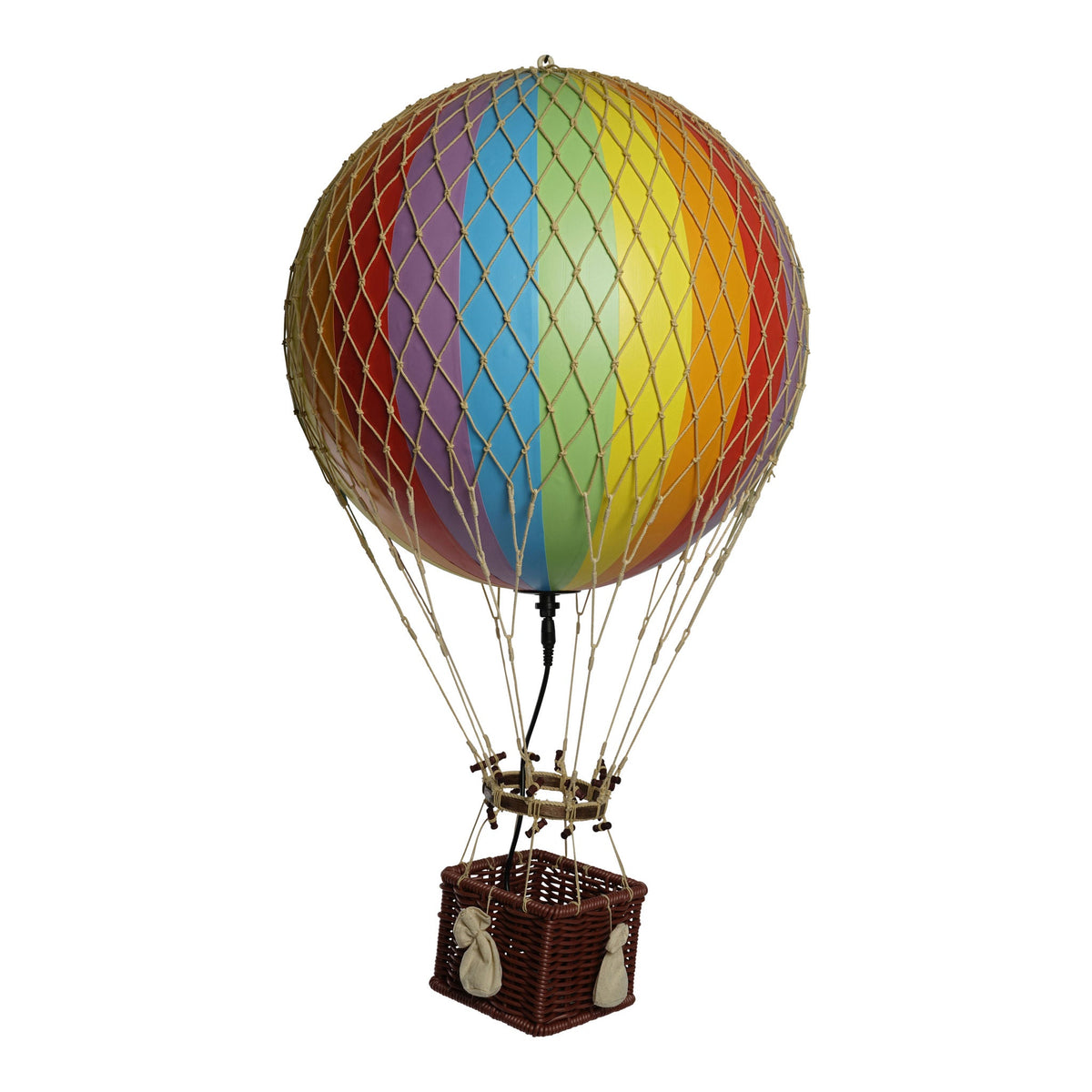 Luchtballon met lampje Royal Aero regenboog - 56 cm — vooraanzicht