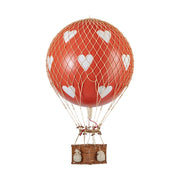 Luchtballon Royal Aero met hartjes - 56 cm — vooraanzicht