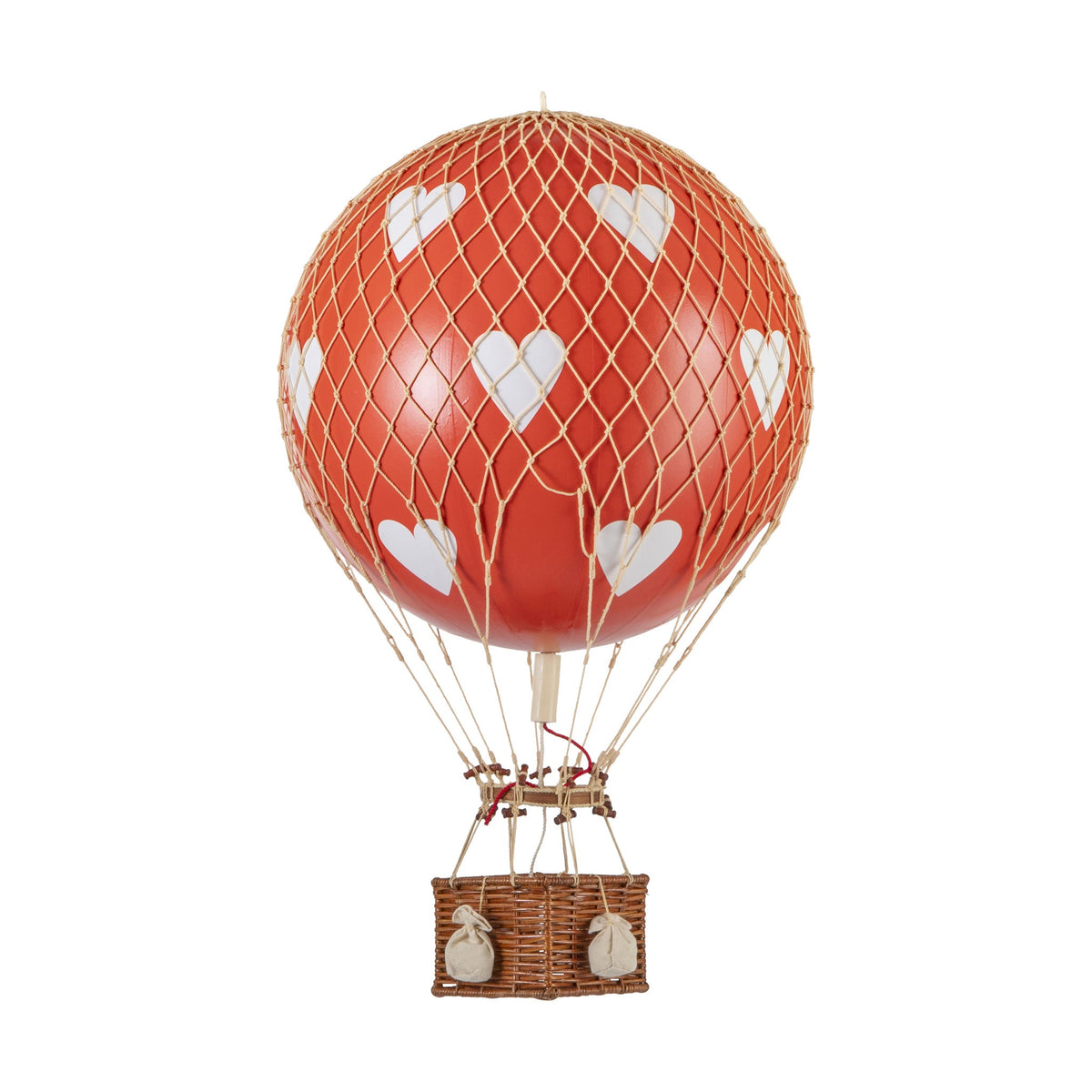 Luchtballon Royal Aero met hartjes - 56 cm — vooraanzicht