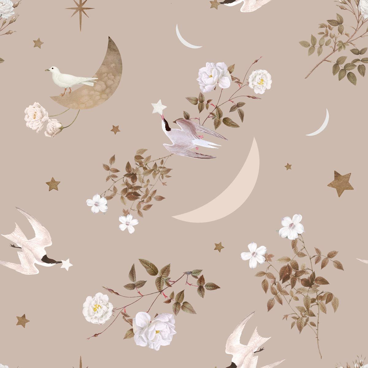 Dekornik Birds In The Night Sky muursticker voor de kinderkamer