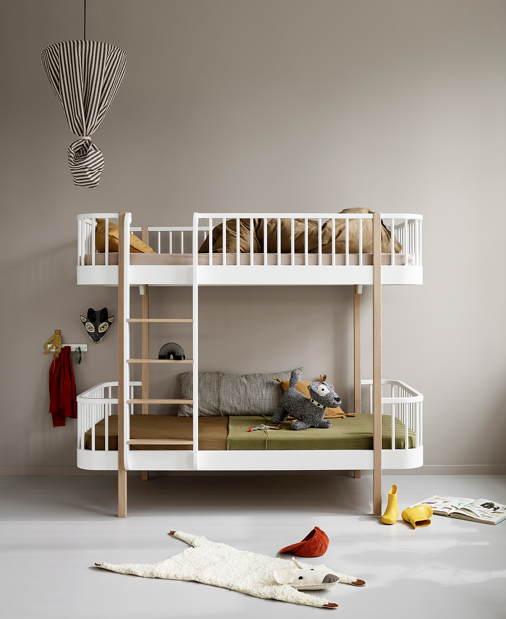 Wood Original Bunk Bed White/oak