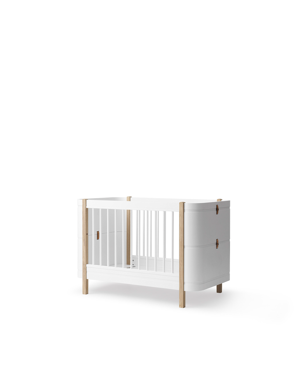 Wood Mini+ Cot Bed White/Oak