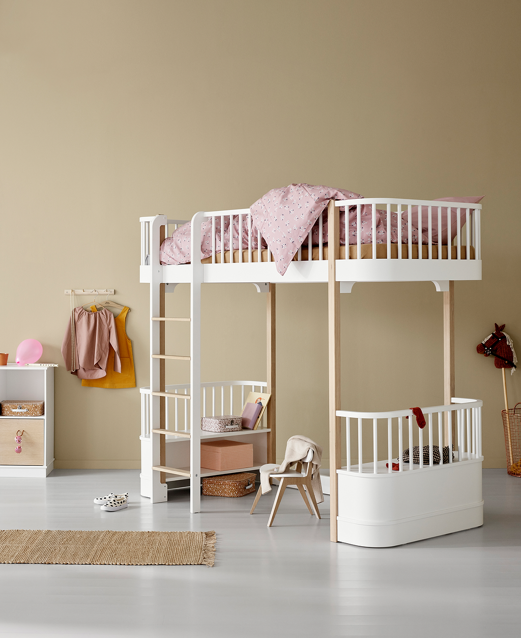 Wood Original Loft Bed White/oak