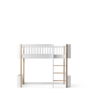 Wood Mini+ Low Loft Bed White/oak