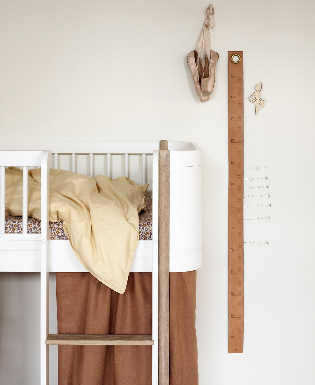 Wood Mini+ Low Loft Bed White/oak