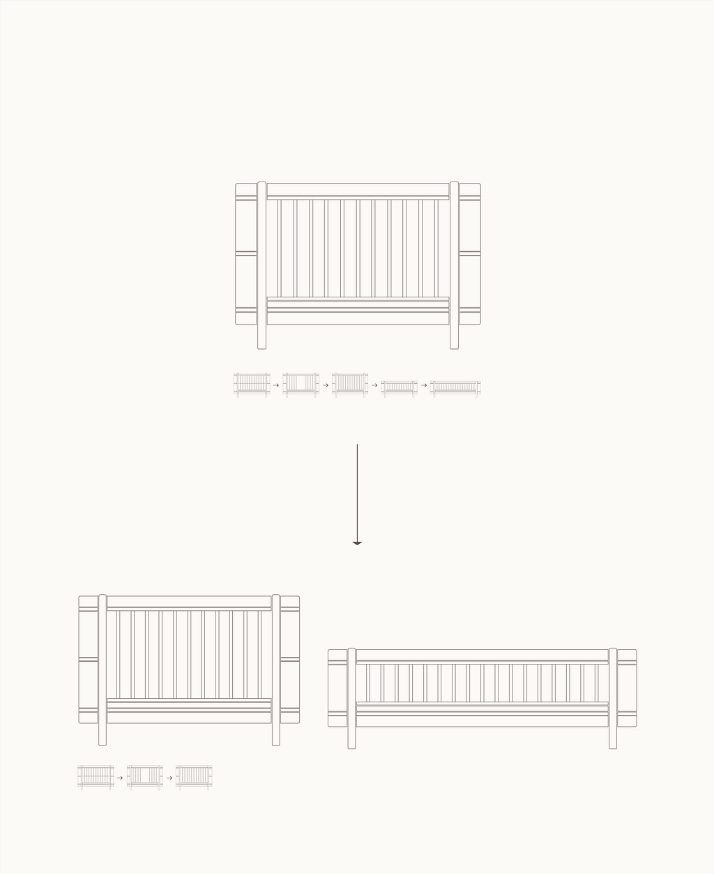 Mini+ sibling kit (additional parts to Mini+ cot bed incl. junior kit, oak)