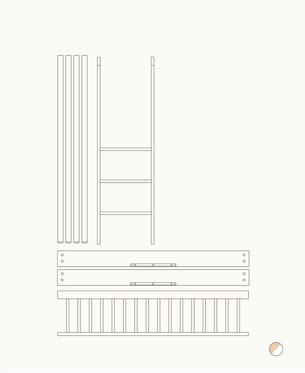 Mini+ cot bed & juniorbed to low bunk bed, white/oak