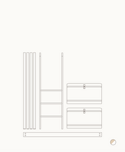 Mini+ junior bed to low loft bed, white/oak