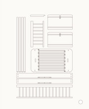 Mini+ low loft bed to low bunk bed, white