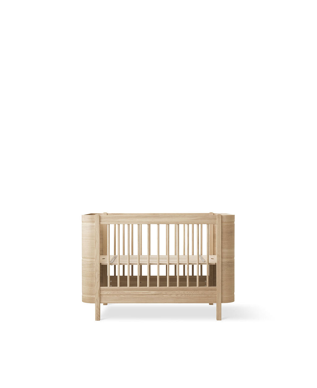 Wood Mini+ Cot Bed Incl. Junior Kit Oak