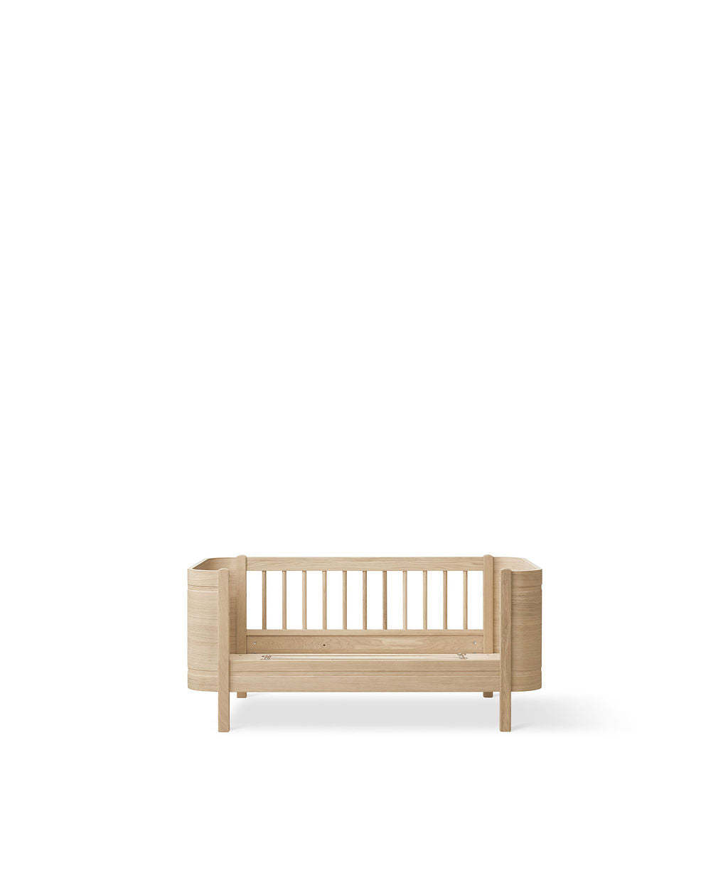 Wood Mini+ Cot Bed Incl. Junior Kit Oak