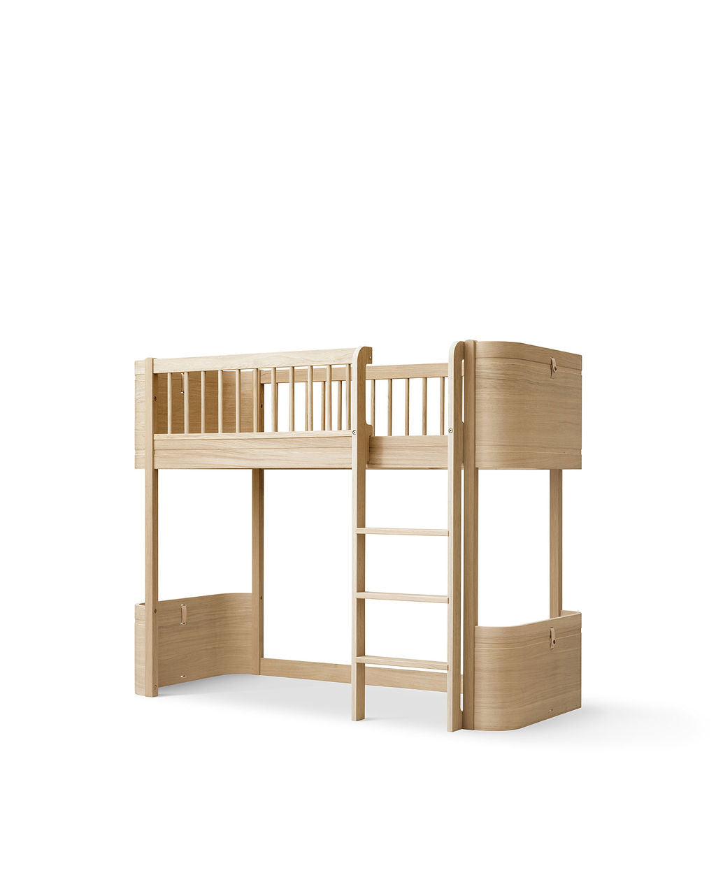 Wood Mini+ Low Loft Bed Oak