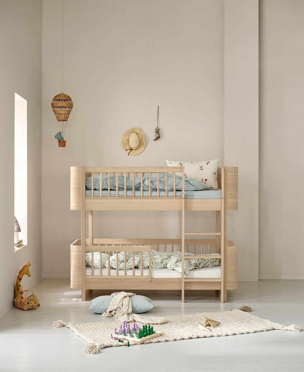 Wood Mini+ Low Bunk Bed Oak