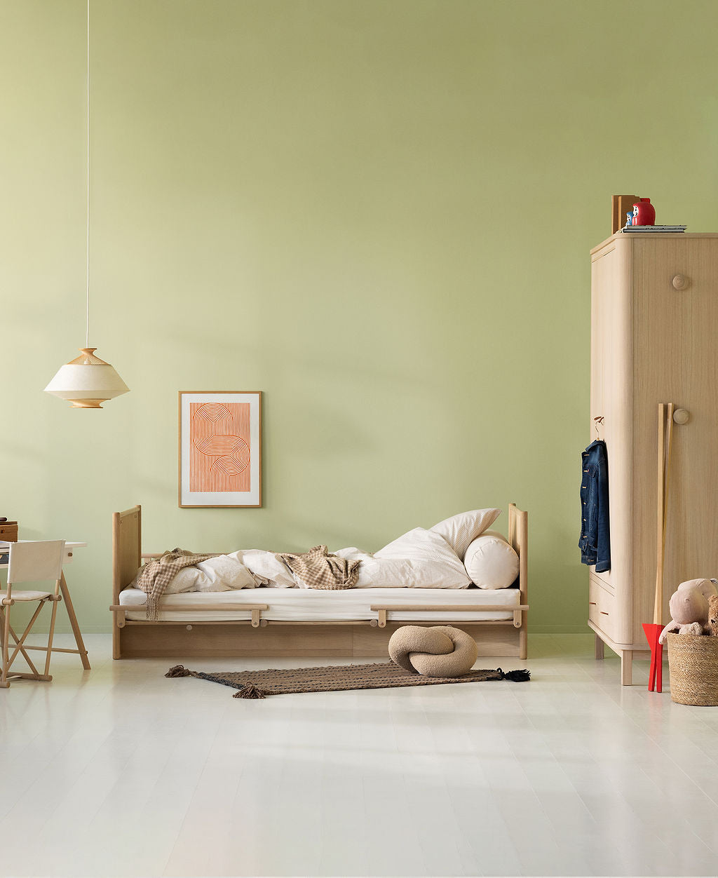 Wood Wardrobe 2 Doors Oak