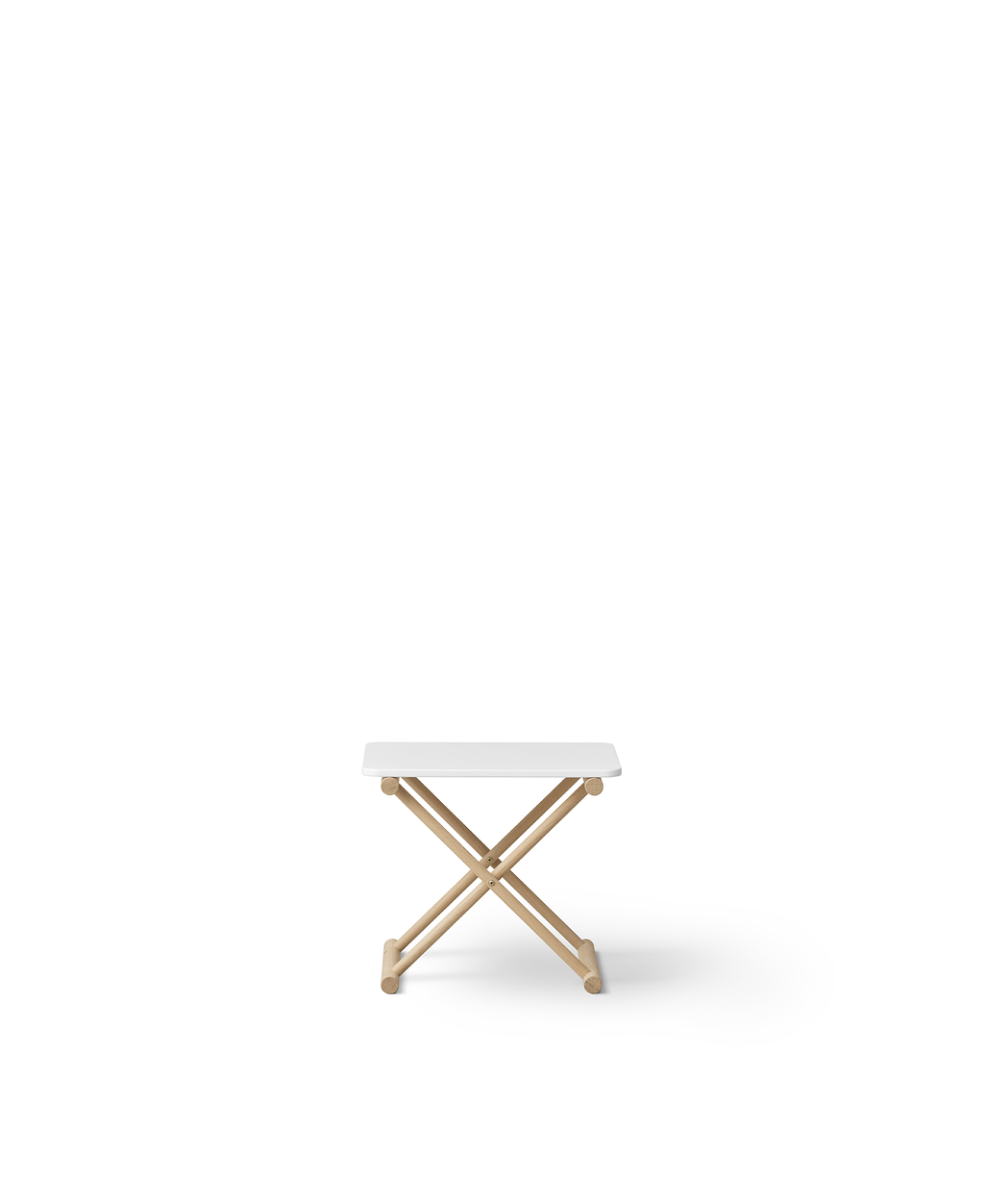 Camp Bed Table Low Oak/white
