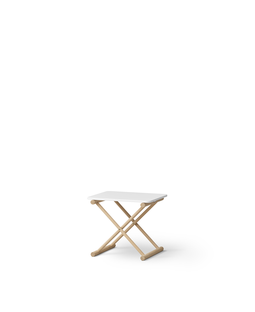 Camp Bed Table Low Oak/white