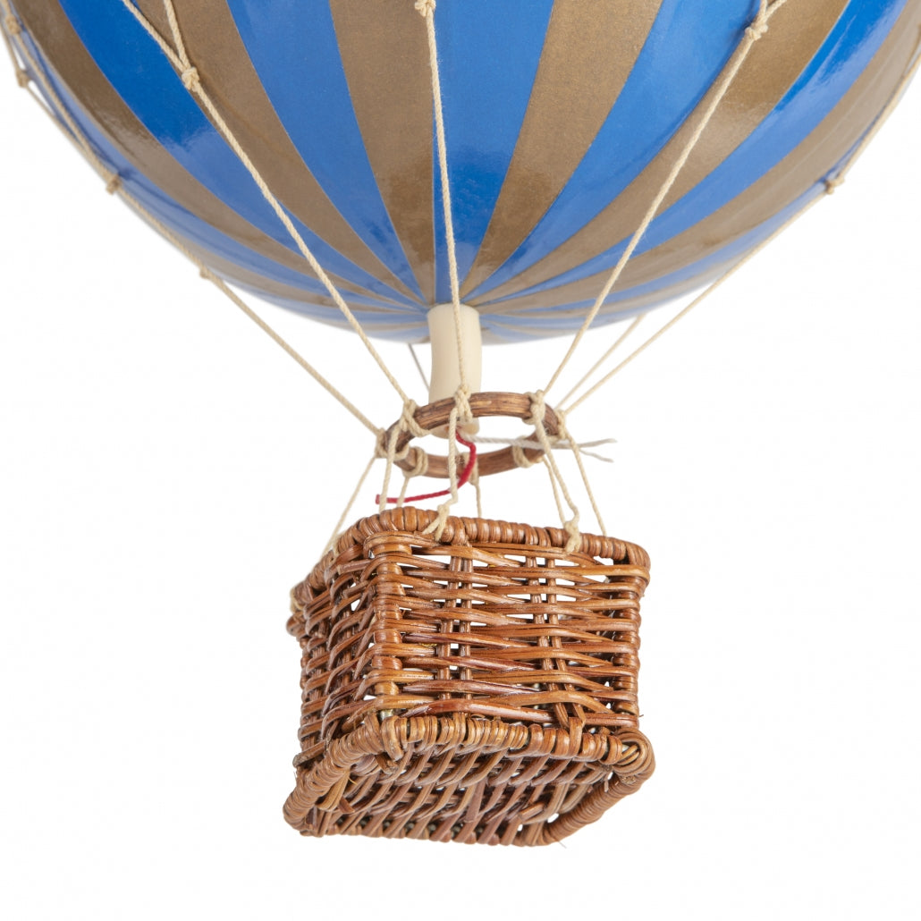 Travels Light Blue/gold Luchtballon