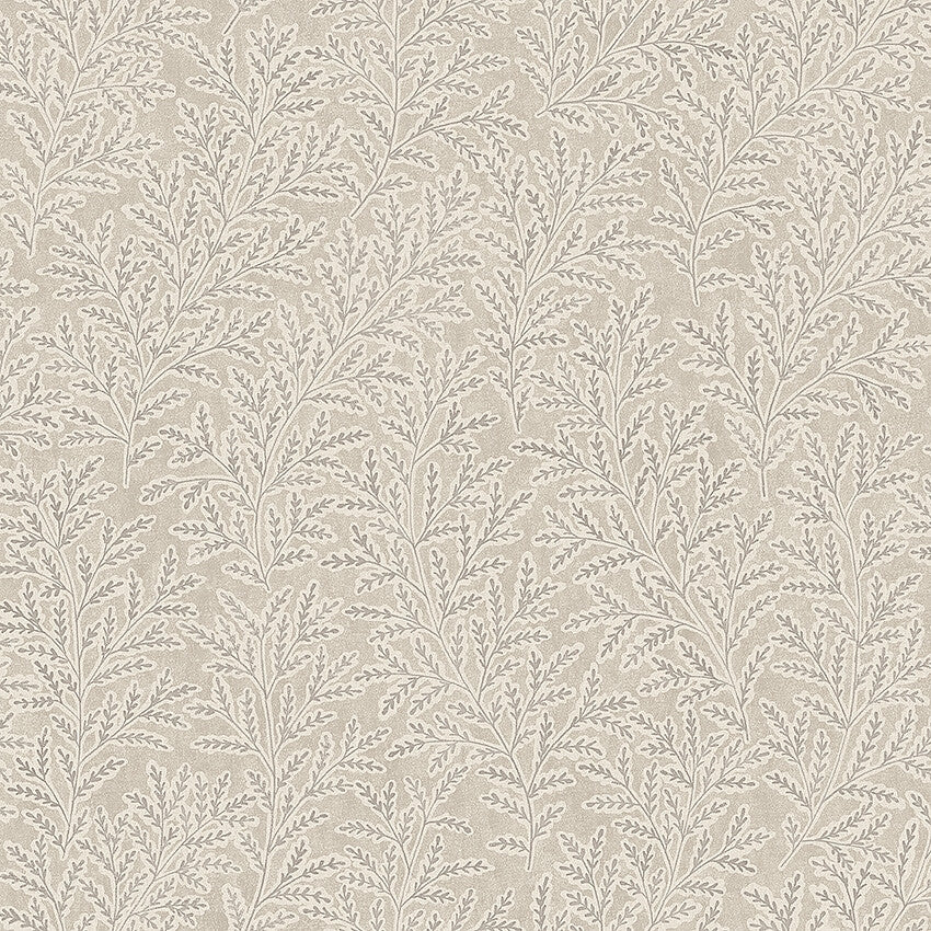 Boråstapeter Molly´s Meadow — Cottage Garden vliesbehang in beige, sfeervolle slaapkamer