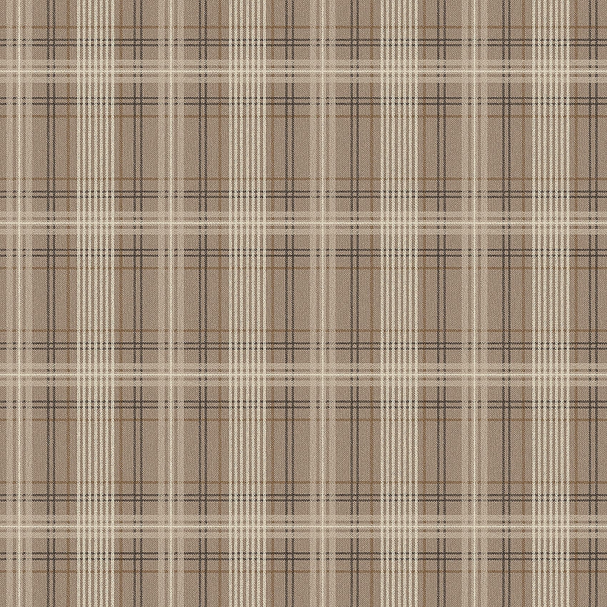 Boråstapeter Tailor´s Tweed — Cottage Garden vliesbehang in bruin, sfeervolle slaapkamer
