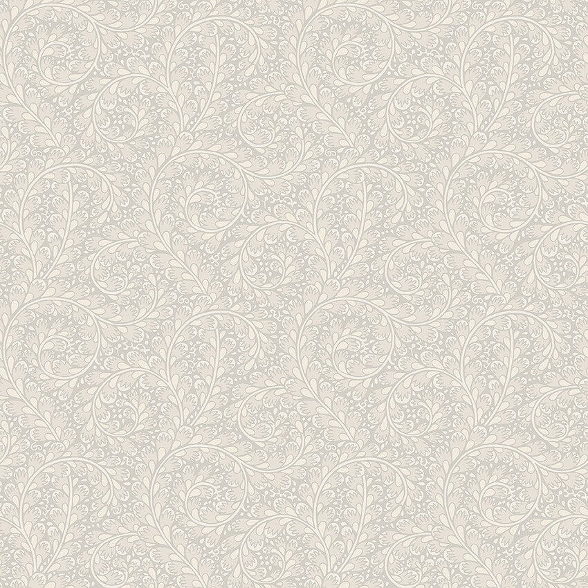 Boråstapeter Wild Ferns — Treasured vliesbehang in beige, sfeervolle slaapkamer