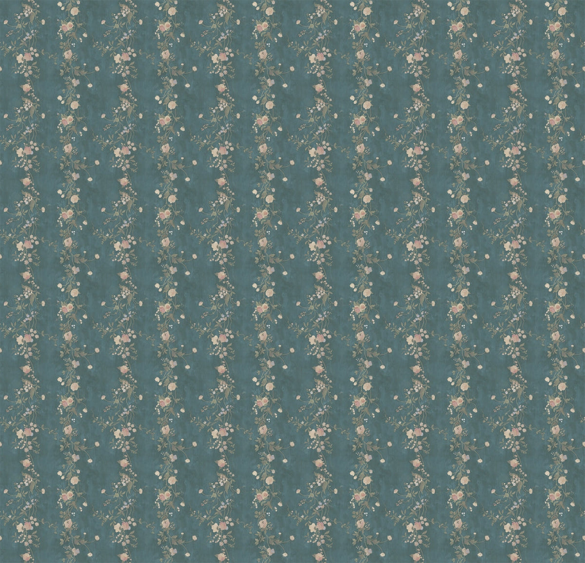 Floral Stripe Teal