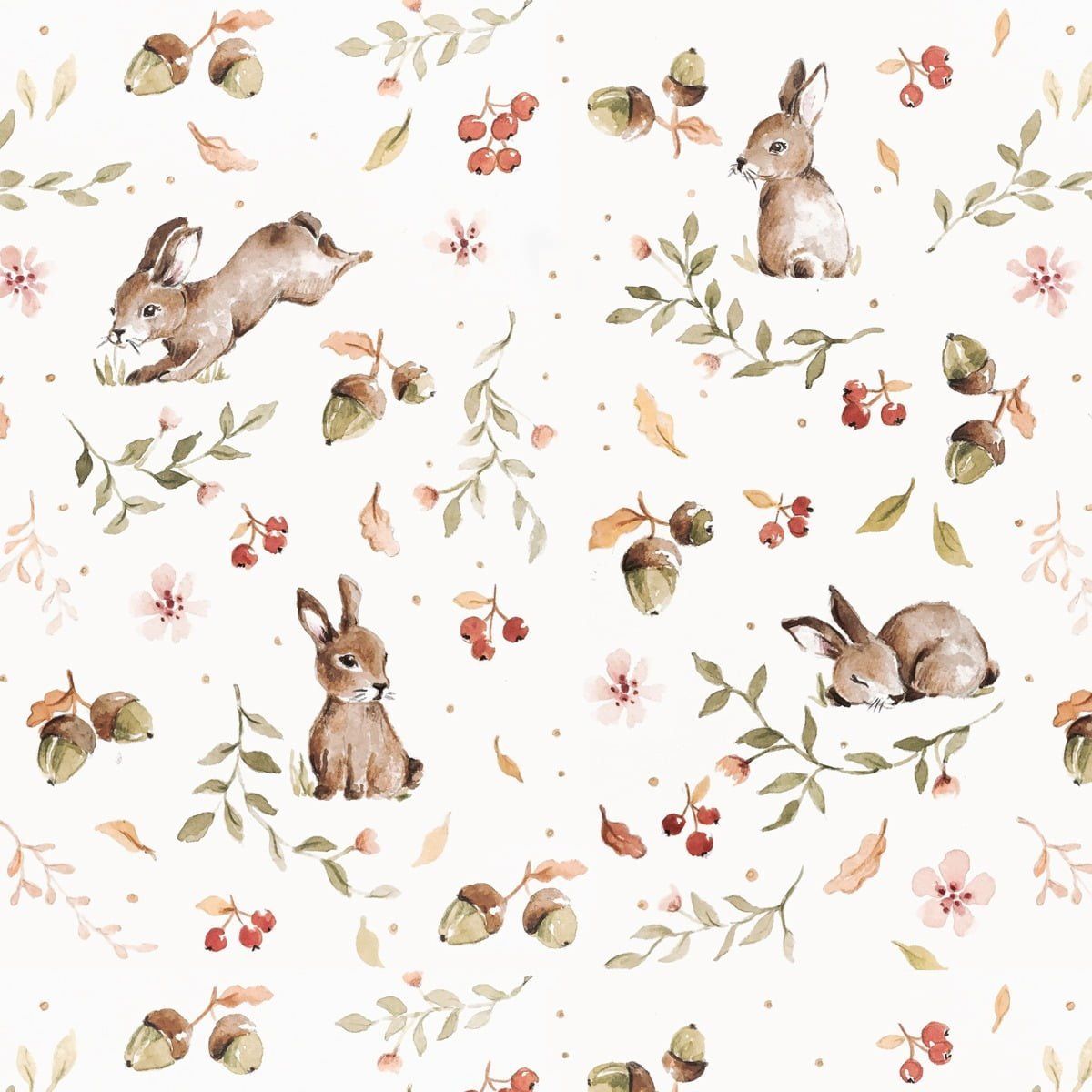 Dekornik Happy Rabbits Behang kinderkamer behang in Scandinavisch design