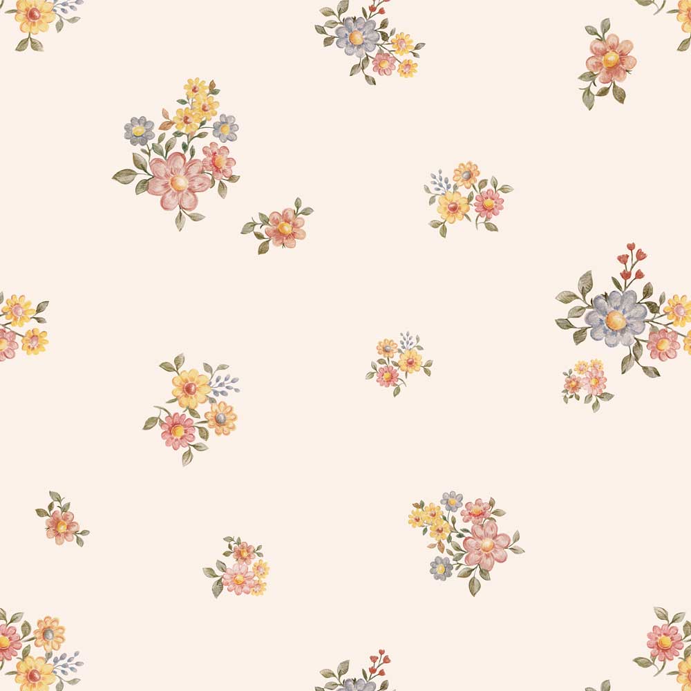 Dekornik Flowers Minimini Light Behang kinderkamer behang in Scandinavisch design