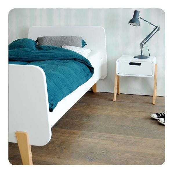 Lit Mm Pieds Bois Blue Canard