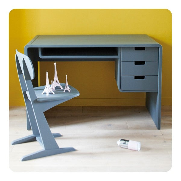 Stoel Chaise À Patin Gris Souris