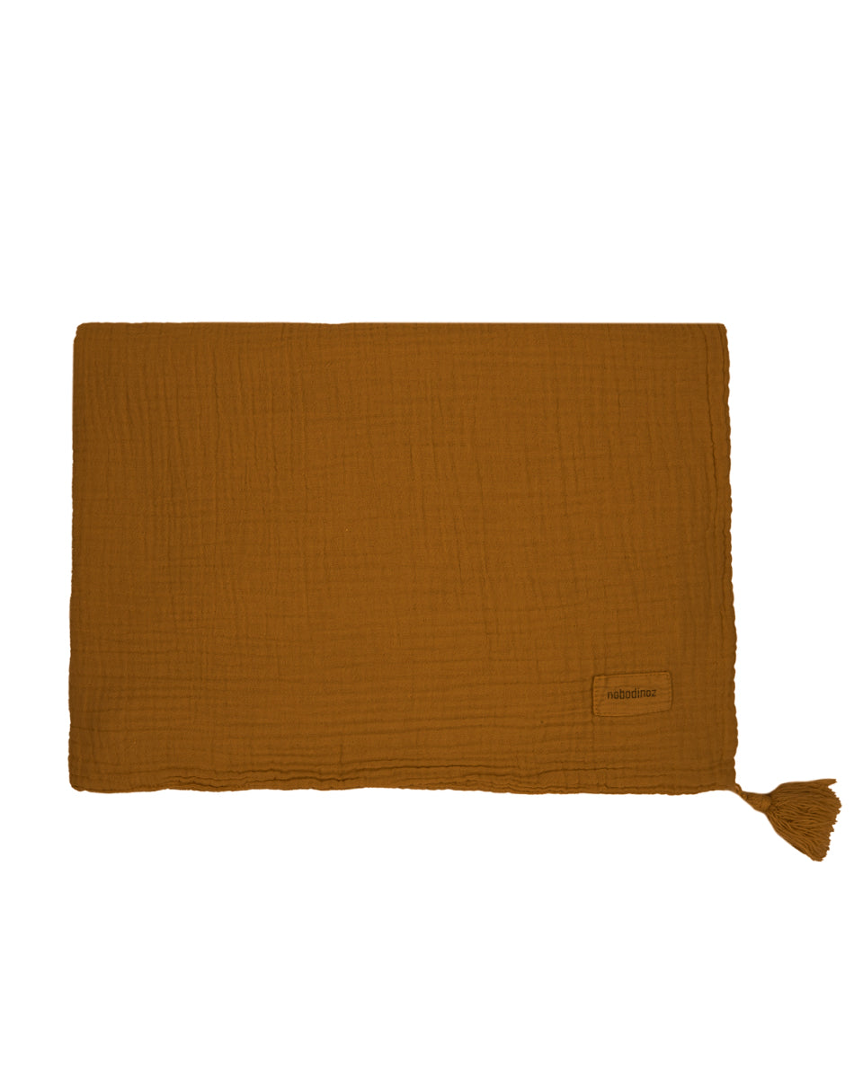 Double Muslin Blanket Golden Brown