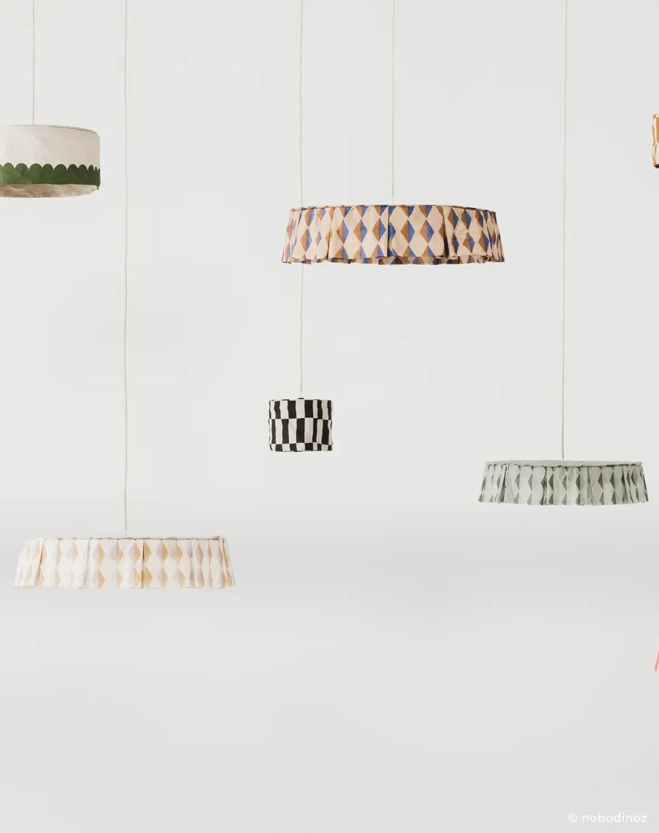 Vibes Lampshade Brown Blue Harlequin