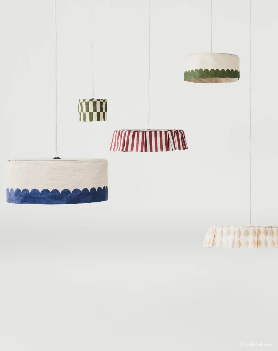 Vibes Lampshade Maroon Stripes