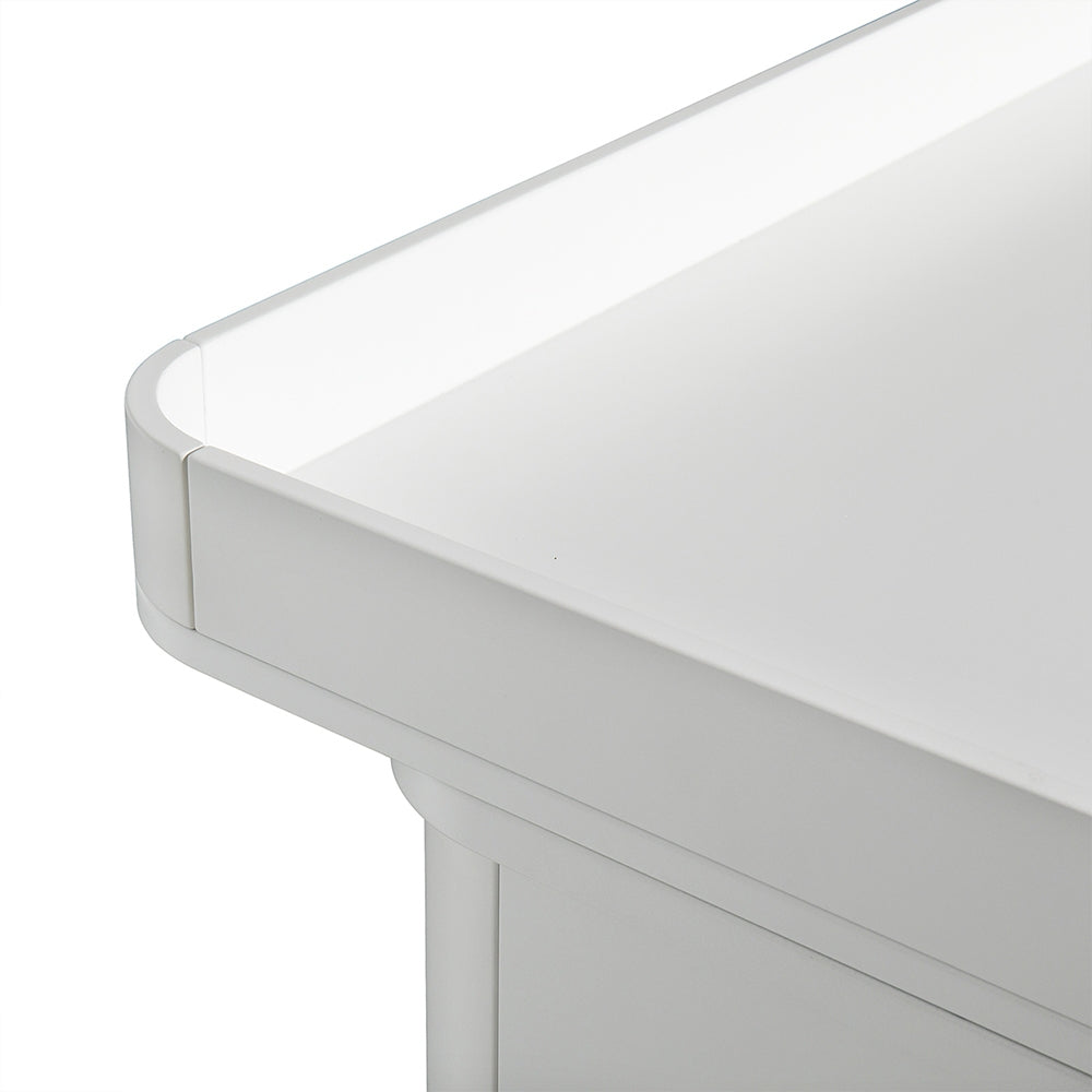 Wood Nursery Dresser 6 Drawers Large Top White