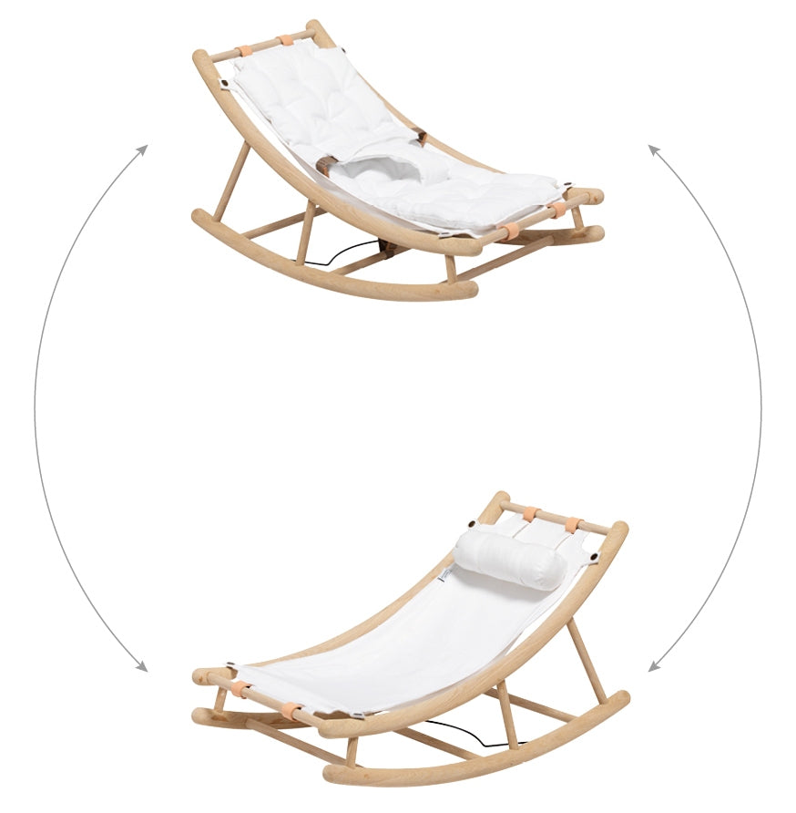 Wood Baby & Toddler Rocker Oak/white