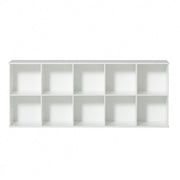 Oliver Furniture Wood Storage - Shelving Unit Met Basis 5x2 in een speelhoek of babykamer met tijdloos Scandinavisch