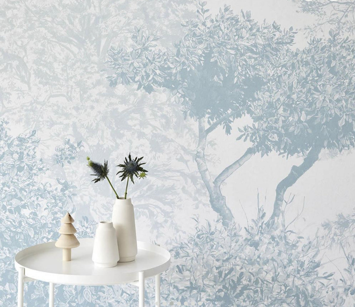 Classic Hua Trees Mural Blue