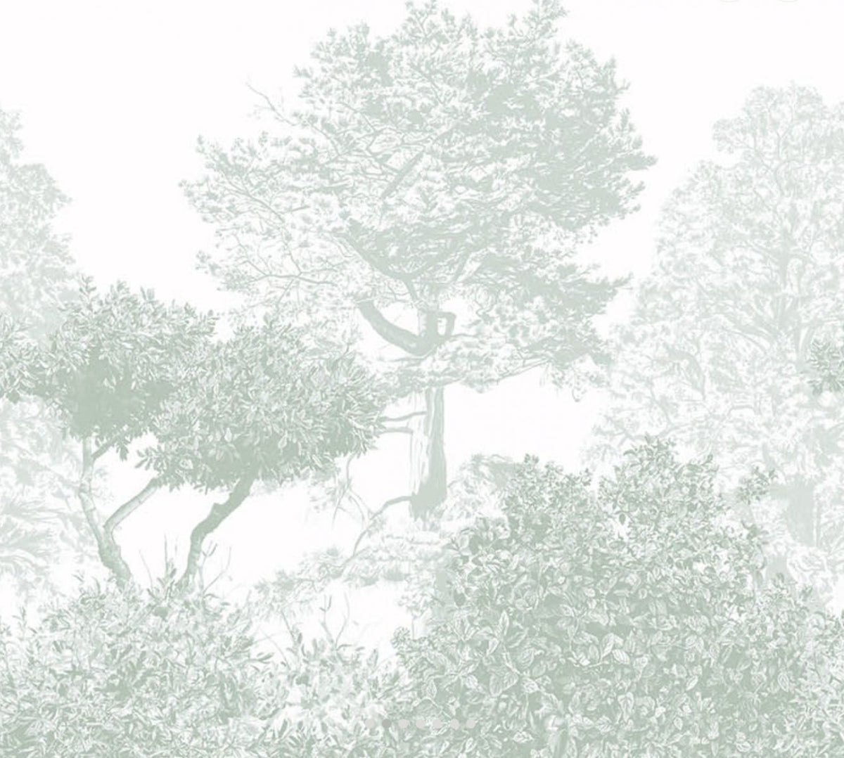 Classic Hua Trees Mural Dusty Green