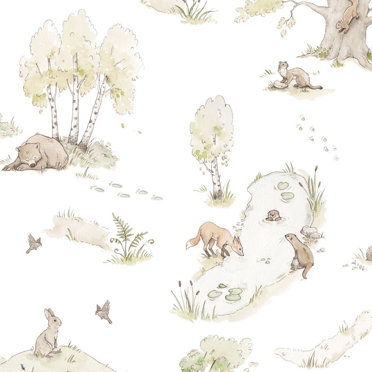 Dekornik Fairytale Forest Behang kinderkamer behang in Scandinavisch design